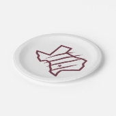 Texas A&M University - San Antonio | Staat-Logo Pappteller (Schrägansicht)