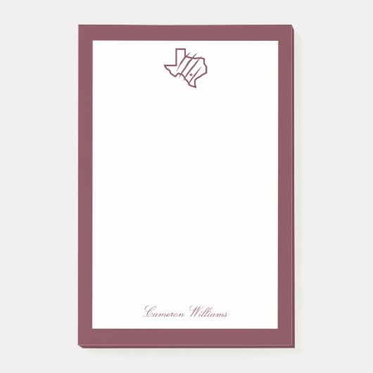 Texas A&M University - San Antonio | Staat-Logo Post-it Klebezettel (Vorderseite)