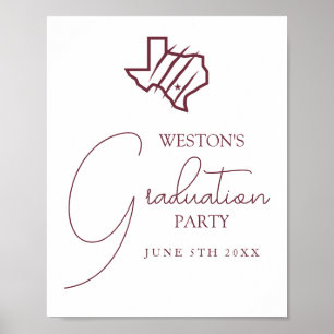 Texas A&M University - San Antonio   Staat-Logo Poster