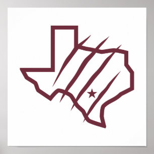 Texas A&M University - San Antonio   Staat-Logo Poster
