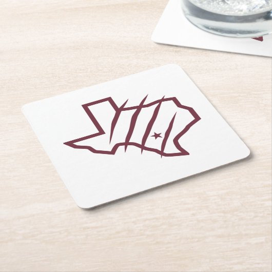 Texas A&M University - San Antonio | Staat-Logo Rechteckiger Pappuntersetzer (angewinkelt)