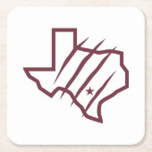 Texas A&M University - San Antonio | Staat-Logo Rechteckiger Pappuntersetzer (Vorderseite)
