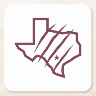 Texas A&M University - San Antonio   Staat-Logo Rechteckiger Pappuntersetzer