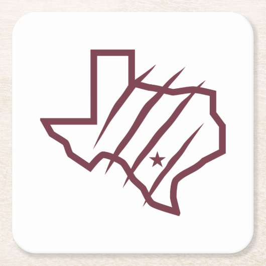 Texas A&M University - San Antonio | Staat-Logo Rechteckiger Pappuntersetzer (Vorderseite)