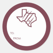 Texas A&M University - San Antonio | Staat-Logo Runder Aufkleber (Vorderseite)