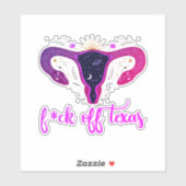 Texas Abortion Ban Celestial Uterus Protest Auto Aufkleber (Blatt)