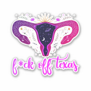 Texas Abortion Ban Celestial Uterus Protest Auto Aufkleber