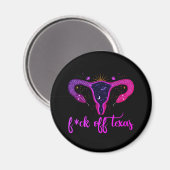 Texas Abortion Ban Celestial Uterus Protest Magnet (Vorderseite/Rückseite)