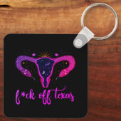 Texas Abortion Ban Celestial Uterus Protest Schlüsselanhänger (Rückseite)