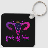 Texas Abortion Ban Celestial Uterus Protest Schlüsselanhänger (Rückseite)
