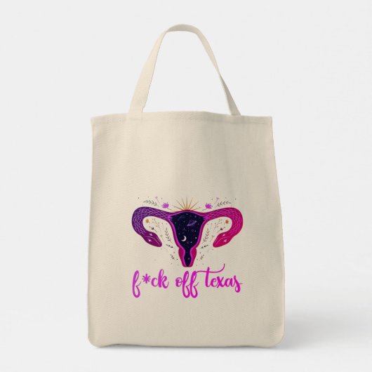 Texas Abortion Ban Celestial Uterus Protest Tragetasche (Rückseite)