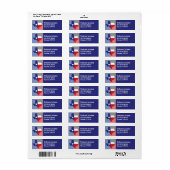 Texas Address Labels (Vorne)
