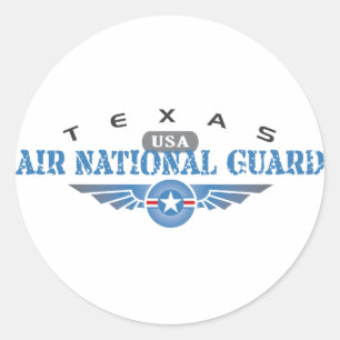Texas Air National Guard Runder Aufkleber