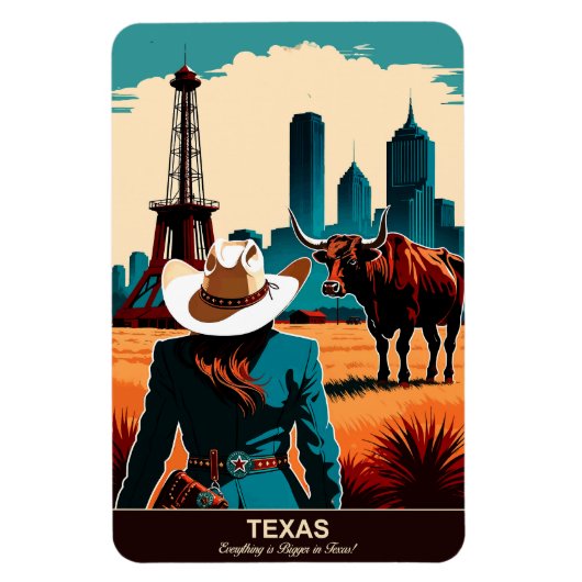 Texas: Alles ist größer in Texas Flexible Magnet (Vertikal)