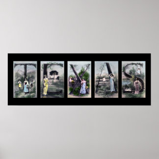 TEXAS Alphabet Letter Name Art Poster