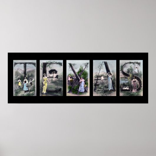 TEXAS Alphabet Letter Name Art Poster (Vorne)