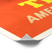 TEXAS AMERICA Austin Longhorns Vintag Airlines Poster (Ecke)