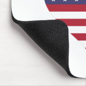 Texas American Flag Herz Mousepad (Ecke)