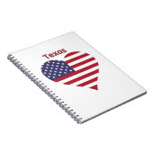 Texas American Flag Herz Notizblock (Rechte Seite)