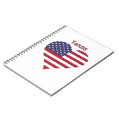Texas American Flag Herz Notizblock (Linke Seite)