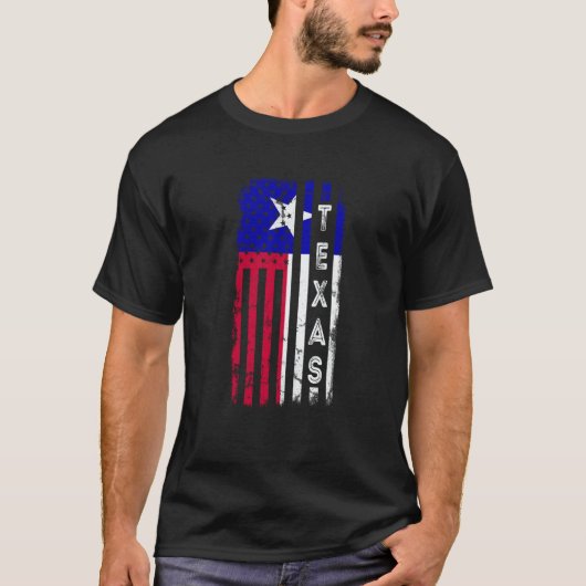 Texas American Flag Home State of Texas Flag T-Shirt (Vorderseite)