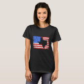 Texas American Flag Kontur störte Ultimate 4t T-Shirt (Vorne ganz)
