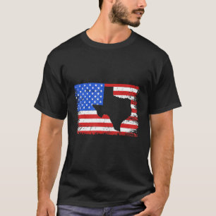 Texas American Flag Kontur störte Ultimate 4t T-Shirt