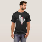 Texas American Flag Staat Map Priotic 4. T-Shirt (Vorne ganz)