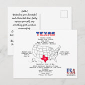 Texas American Staat auf der Karte und nützliche I (Vorne/Hinten)