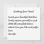 Texas American Staat auf der Karte und nützliche I (Rückseite)