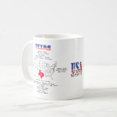 Texas American Staat auf der Karte und nützliche I Kaffeetasse (Vorderseite Links)