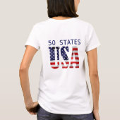Texas American Staat auf der Karte und nützliche I T-Shirt (Rückseite)