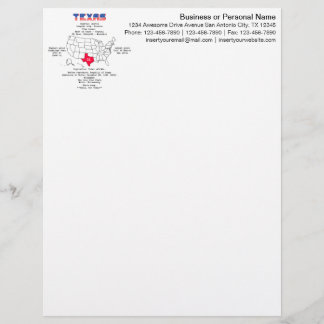 Texas, amerikanischer Bundesstaat auf einer Karte