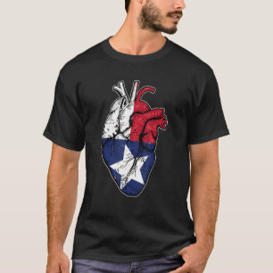 Texas Anatomisches Herz Texas Patriots Texan Pride T-Shirt