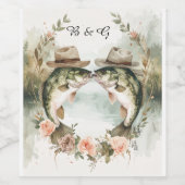 Texas Angel Hochzeit  Weinetikett (Einzelnes Label)
