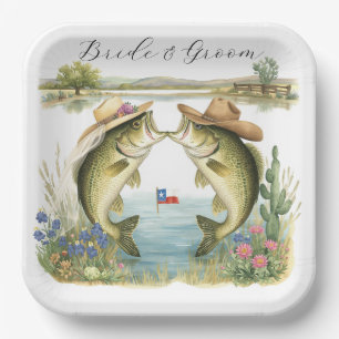 Texas Angelhochzeit Pappteller