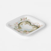 Texas-Angler-Hochzeit Aquarell Pappteller (Gewinkelt)