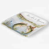 Texas-Angler-Hochzeit Pappteller (Gewinkelt)