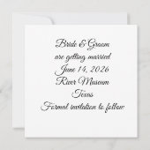 Texas-Angler-Hochzeit Save the Date Cowboy  (Rückseite)