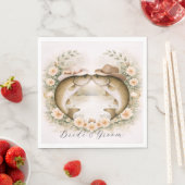 Texas-Angler-Hochzeit Serviette (Beispiel)