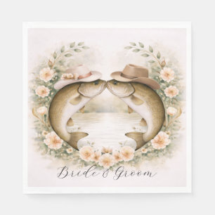 Texas-Angler-Hochzeit Serviette