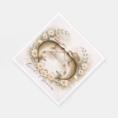 Texas-Angler-Hochzeit Serviette (Ecke)