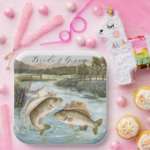 Texas-Anglerhochzeit Pappteller (Party)