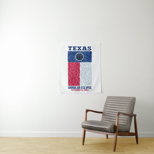 Texas Annular Eclipse Tapestry Wandteppich (Beispiel)