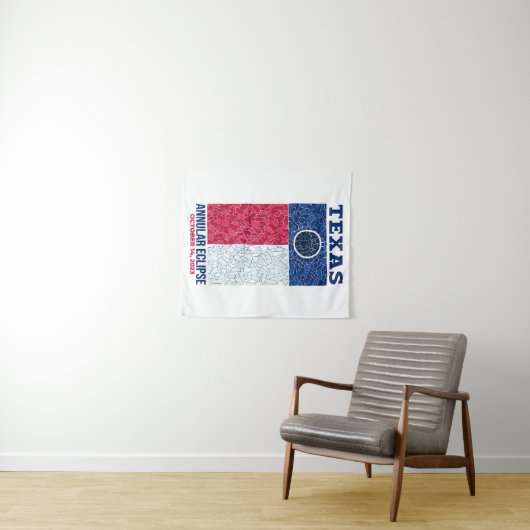 Texas Annular Eclipse Tapestry Wandteppich (Beispiel (Horizontal))
