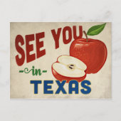 Texas Apple - Vintage Travel Postkarte (Vorderseite)