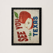 Texas Apple - Vintage Travel Puzzle (Vertikal)