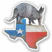 Texas Armadillo Aufkleber (Vorderseite)