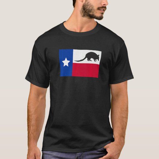 Texas Armadillo Flag Premium T-Shirt (Vorderseite)
