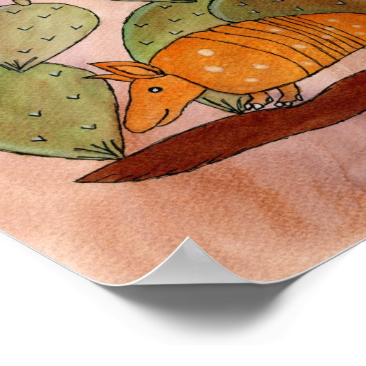 Texas Armadillo Poster (Ecke)